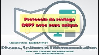 Protocole OSPF avec Zone unique KHALID KATKOUT [upl. by Ultan]