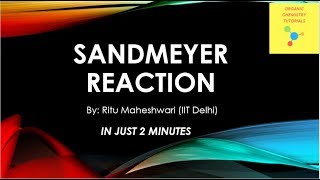 Sandmeyer Reaction Mechanism [upl. by Nahgeem748]