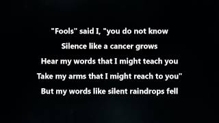 Disturbed  The Sound Of Silence Lyrics Video [upl. by Hoisch665]