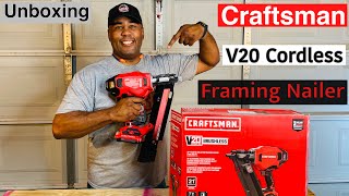 Bailey Built Unboxing the Craftsman V20 Angled Framing Nailer [upl. by Magdaia]