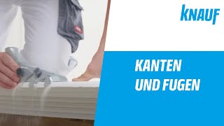 Knauf Spachtel  Kantentypen und Fugendeckstreifen [upl. by Ellehcor]