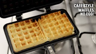 Waffle Recipe  Eggless Cafe Style NO EGG Waffles  CookingShooking [upl. by Peace871]