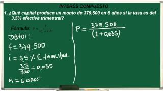 INTERÉS COMPUESTO EJERCICIOS RESUELTOS  EJERCICIO 11 [upl. by Hutt]