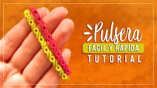 Cómo hacer pulsera de hilo fácil y rápida 21✨ Paso a Paso  DIY Macrame Friendship Bracelet [upl. by Terbecki]