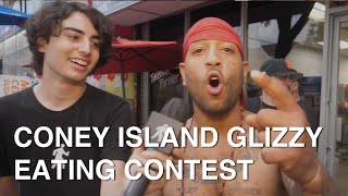 Coney Island Glizzy Eating Contest  Sidetalk [upl. by Gaughan]