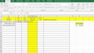 Simple Time Sheet In Excel [upl. by Malvia399]