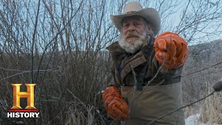 Mountain Men Tom Fights Winter Weather to Trap Beavers Season 9  History [upl. by Ynobe461]