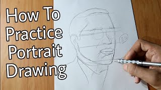 How to Practice Portrait Drawing  For beginners [upl. by Hcirdeirf]