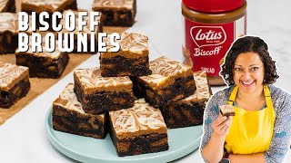 How to Make my Lotus Biscoff Brownies Recipe [upl. by Ainitsirk]