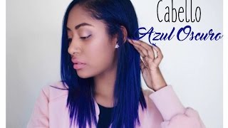 Tutorial Cabello Azul Oscuro ♡ DIY Dark Blue Hair [upl. by Joelynn]