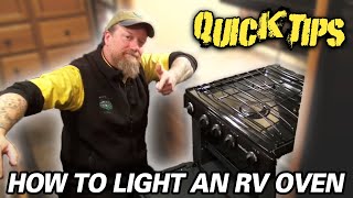 HOW TO LIGHT AN RV OVEN  Petes RV Quick Tips [upl. by Lleinnad]