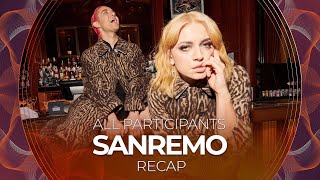 Sanremo 2022 Italy  All Participants  RECAP [upl. by Ilenay]