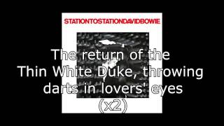 Station to Station  David Bowie  Lyrics [upl. by Berliner]