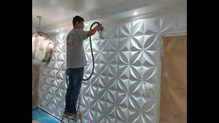 COMO INSTALAR REVESTIMENTO 3D  PLACA DE PLASTICO [upl. by Selohcin]