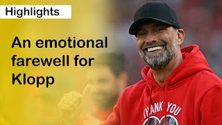 An emotional farewell for Klopp [upl. by Ayrotal]