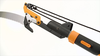 How to use the Fiskars® PowerLever® Extendable Pole Saw amp Pruner 7–14 [upl. by Oeniri]