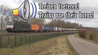 Special Toeterende treinen Train horns [upl. by Heisel824]