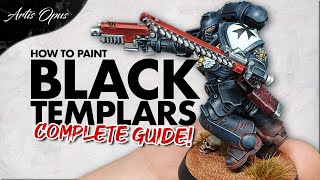 How to Paint BLACK TEMPLARS Black Power Armour made easy Warhammer 40k Deathwatch Scheme [upl. by Ladnar]