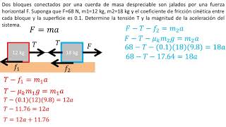 Física  Fuerza de fricción  Ejemplo 8 [upl. by Pulcheria294]