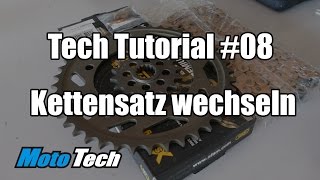 MotoTech Tutorial 09  Kettensatz wechseln und Kette spannen [upl. by Sperling]