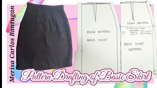 Learn the Easy Way of Drafting Basic Skirt Pattern [upl. by Nede791]