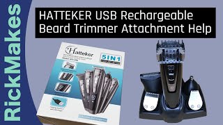 HATTEKER USB Rechargeable Beard Trimmer Attachment Help [upl. by Tena]