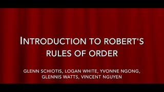 Basics of Roberts Rules [upl. by Howie]