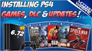 EP 4 Installing PS4 Games DLC amp Updates PS4 672 Jailbreak [upl. by Rillis]