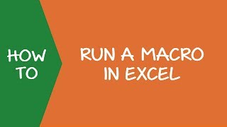 How to Run a Macro in Excel [upl. by Innig558]