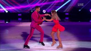 Stephanie Waring and Sylvain Longchambon skating in Dancing on Ice 7118 [upl. by Beniamino]