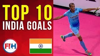 TOP 10 INDIA MENS HOCKEY GOALS  FIH Hockey [upl. by Allicsirp574]