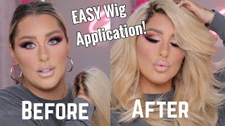 EASY HOW TO APPLY LACE WIGS TUTORIAL CHRISSPY [upl. by Rigby]