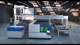 • TRUMPF Laser cutting TruLaser 3030 fiber – Highperformance production cell [upl. by Htiekram]