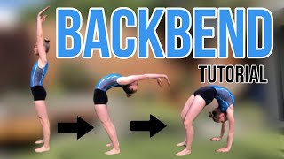 BACKBEND TUTORIAL  Beginner gymnastics  How to do a Backbend  PolinaTumbles [upl. by Eleik]