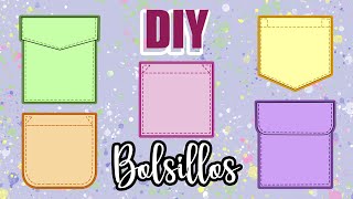 DIY  ¿Cómo coser BOLSILLOS  ¡Fácil  Kiosweet [upl. by Sherborn]