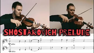 Shostakovich  Prelude for 2 violins amp piano VIDEO amp SCORES [upl. by Apostles]