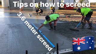 Tips on how to screed concrete [upl. by Nilerual444]