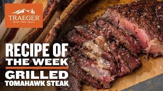 Grilled Tomahawk Steaks Recipe  Traeger Grills [upl. by Gerhardt]