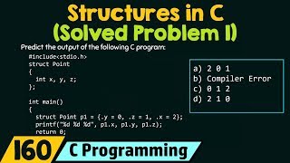 Structures in C Solved Problem 1 [upl. by Ahsirtap306]