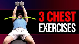 The ONLY 3 Chest Exercises You Need To Build Muscle Dumbbells Only [upl. by Ettezus838]