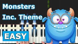 MONSTERS INC THEME  Piano Tutorial EASY [upl. by Aihsirt]