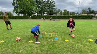 Fun TicTacToe Soccer Warm Up Drill [upl. by Durstin]