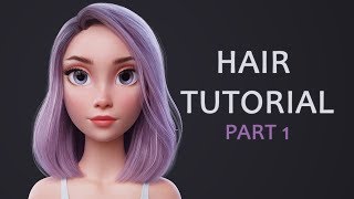 Blender Hair Tutorial Part 1 styling the hair [upl. by Desirea499]