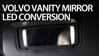 Volvo vanity mirror disassemble LED conversion [upl. by Irrab480]