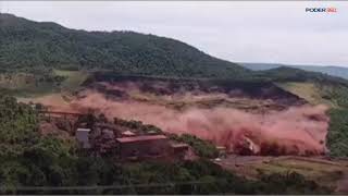 Momento exato do rompimento da barragem em Brumadinho MG [upl. by Martel209]