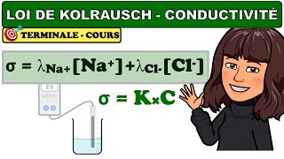 Conductivité dune solution  loi de Kolrausch  CHIMIE  TERMINALE [upl. by Nevyar]