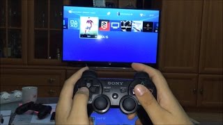 Connect PS3 controller DualShock 3 to Playstation 4 wirelessly [upl. by Nahtnahoj]