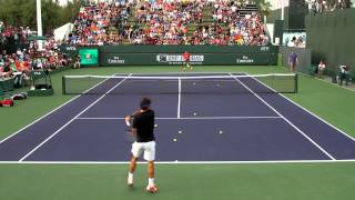 Roger Federer Practice 2014 BNP Paribas Open Part 1 [upl. by Jesh]