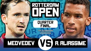 MEDVEDEV vs AUGER  ALIASSIME  ROTTERDAM OPEN 2023  LIVESTREAMING SCOREBOARD [upl. by Sanbo233]