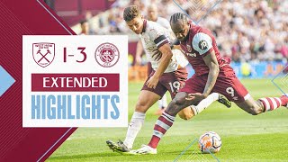 Extended Highlights  West Ham 13 Manchester City  Premier League [upl. by Etolas113]